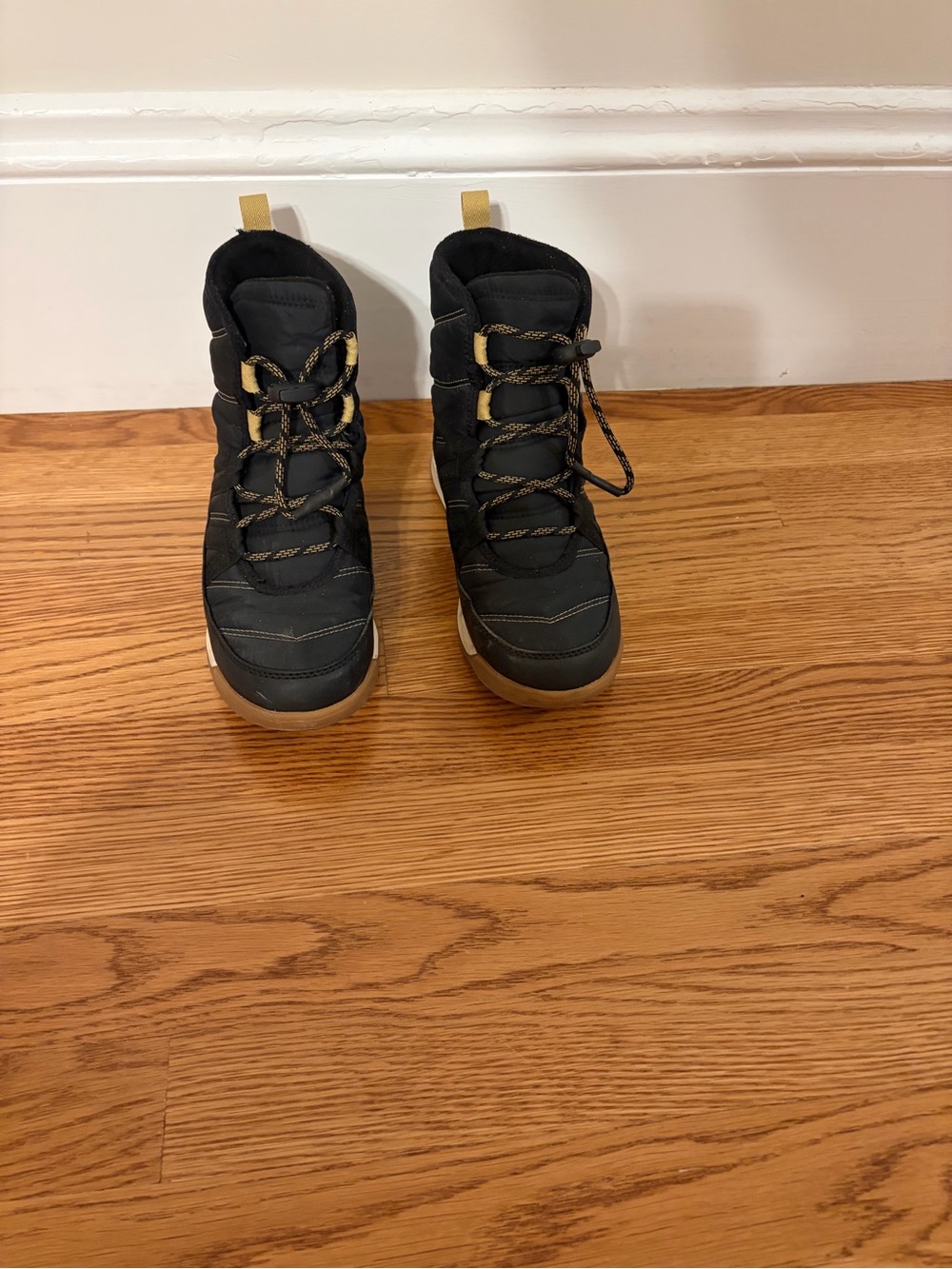 Sorel Kids Black and Tan Winter Boots